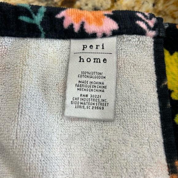 PLUSH Floral Skeleton hand towel set. Washed never used. No stains. - Picture 2 of 3